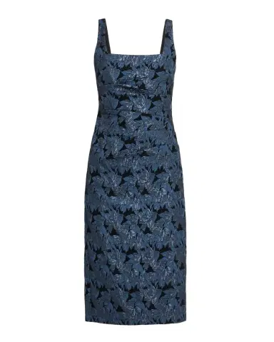 Aidan Mattox Sleeveless Floral Stretch Jacquard Midi Dress | Thumbnail 1 Aidan Mattox Sleeveless Floral Stretch Jacquard Midi Dress | Thumbnail 1