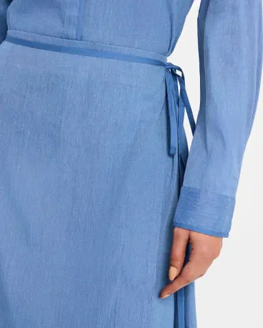 Proenza Schouler White Label Lato Wrap Dress in Linen Slub | Thumbnail 5