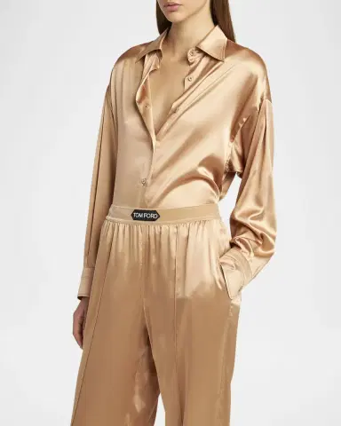 Tom Ford Button-Down Silk Shirt | Thumbnail 5 Tom Ford Button-Down Silk Shirt | Thumbnail 5