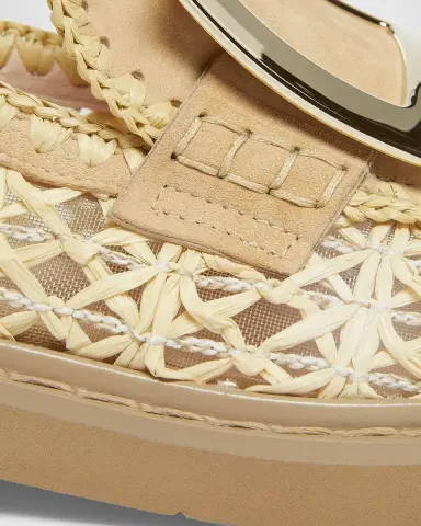 Roger Vivier Viv Rangers Braided Raffia Loafers | Thumbnail 3