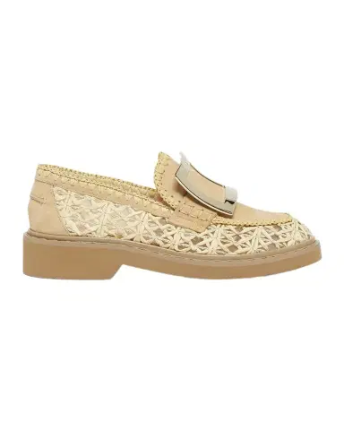Roger Vivier Viv Rangers Braided Raffia Loafers | Thumbnail 1