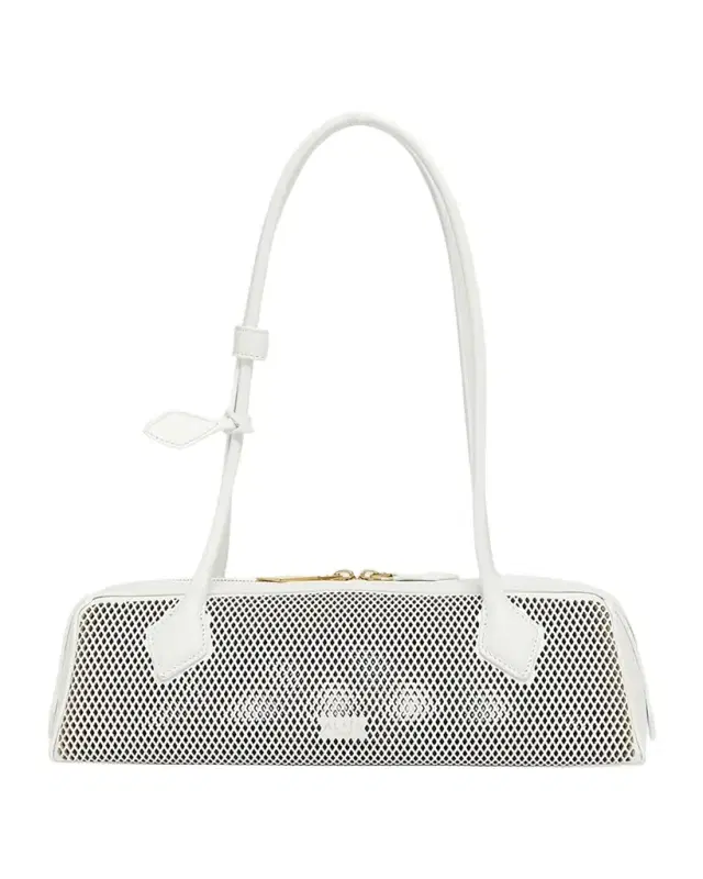 ALAÏA Le Teckel Medium Shoulder Bag in Fishnet Leather