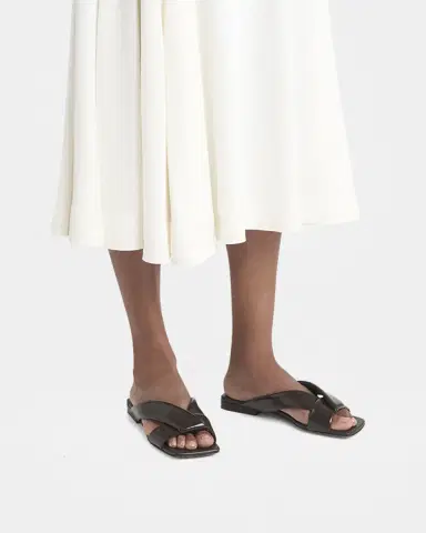 Bottega Veneta Riva Criss Cross Leather Flat Sandals | Thumbnail 2 Bottega Veneta Riva Criss Cross Leather Flat Sandals | Thumbnail 2