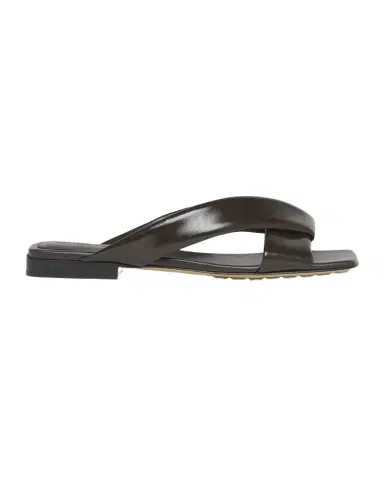 Bottega Veneta Riva Criss Cross Leather Flat Sandals | Thumbnail 1 Bottega Veneta Riva Criss Cross Leather Flat Sandals | Thumbnail 1