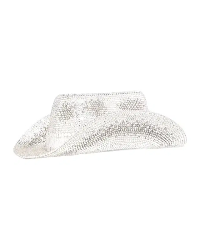 Judith Leiber Couture Crystal Cowboy Hat Clutch Bag
