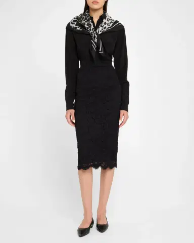 Dolce & Gabbana Leopard-Print Silk Twill Foulard Scarf | Thumbnail 2 Dolce & Gabbana Leopard-Print Silk Twill Foulard Scarf | Thumbnail 2