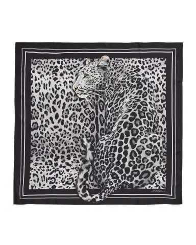 Dolce & Gabbana Leopard-Print Silk Twill Foulard Scarf | Thumbnail 1 Dolce & Gabbana Leopard-Print Silk Twill Foulard Scarf | Thumbnail 1