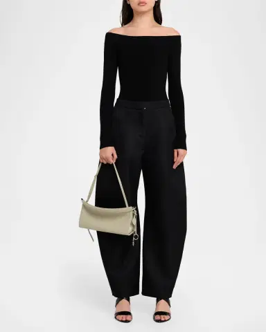 Alaïa Le Click Medium Shoulder Bag in Glossy Leather | Thumbnail 4 Alaïa Le Click Medium Shoulder Bag in Glossy Leather | Thumbnail 4
