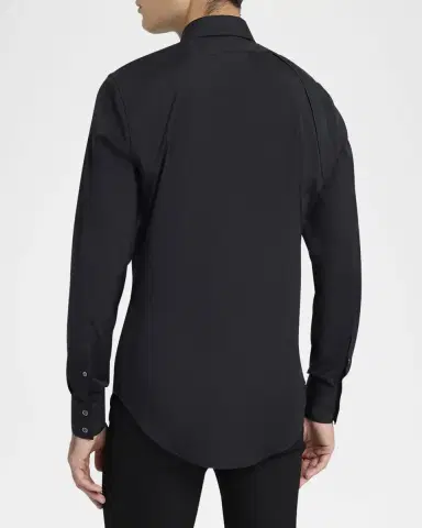 McQueen Men's Logo-Tape Harness Dress Shirt | Thumbnail 2