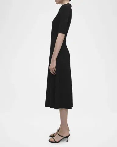 Simkhai Pati Short-Sleeve Polo Midi Dress | Thumbnail 5 Simkhai Pati Short-Sleeve Polo Midi Dress | Thumbnail 5