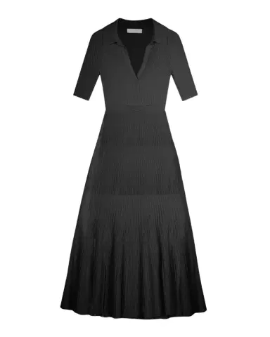 Simkhai Pati Short-Sleeve Polo Midi Dress | Thumbnail 1 Simkhai Pati Short-Sleeve Polo Midi Dress | Thumbnail 1