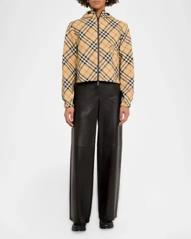 Burberry Reversible Check Crop Zip Jacket | Thumbnail 2 Burberry Reversible Check Crop Zip Jacket | Thumbnail 2