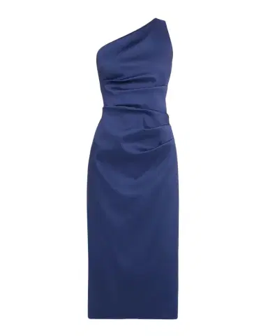 Aidan Mattox One-Shoulder Stretch Mikado Midi Dress | Thumbnail 1 Aidan Mattox One-Shoulder Stretch Mikado Midi Dress | Thumbnail 1