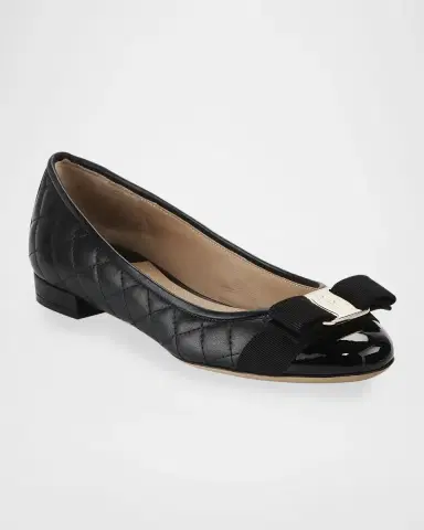 Ferragamo Varina Quilted Bow Ballet Flats | Thumbnail 2 Ferragamo Varina Quilted Bow Ballet Flats | Thumbnail 2