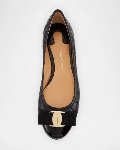Ferragamo Varina Quilted Bow Ballet Flats | Thumbnail 3 Ferragamo Varina Quilted Bow Ballet Flats | Thumbnail 3