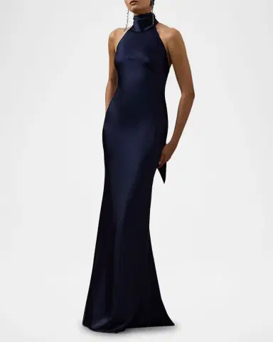 Ralph Lauren Collection Chilton Stretch Satin Evening Dress | Thumbnail 2