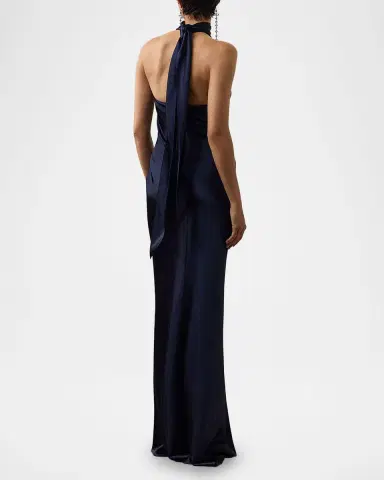 Ralph Lauren Collection Chilton Stretch Satin Evening Dress | Thumbnail 3