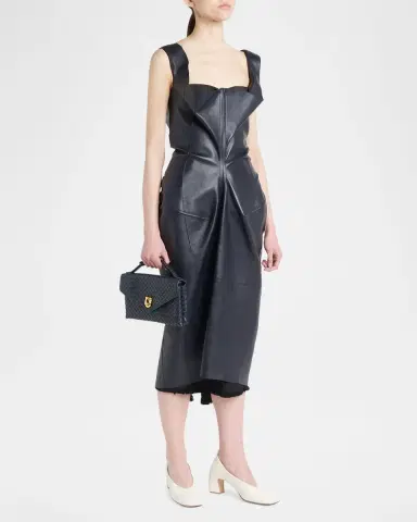 Bottega Veneta Knot Lock Leather Top-Handle Bag | Thumbnail 5 Bottega Veneta Knot Lock Leather Top-Handle Bag | Thumbnail 5