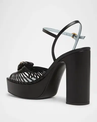 Valentino Garavani VLogo Royal Heart Leather Platform Sandals | Thumbnail 2