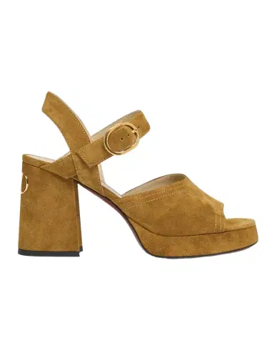 Valentino Garavani Fawcette VLogo Suede Platform Sandals | Thumbnail 1 Valentino Garavani Fawcette VLogo Suede Platform Sandals | Thumbnail 1