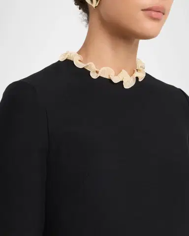 Valentino Garavani Ruffle Silk Crepe Mini Dress | Thumbnail 5 Valentino Garavani Ruffle Silk Crepe Mini Dress | Thumbnail 5