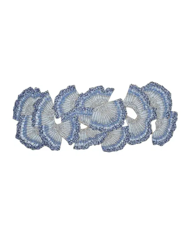Kim Seybert Lagoon Beaded Table Runner, 16" x 39"