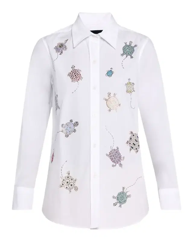 Turtle Time Embellished New Classic Shirt