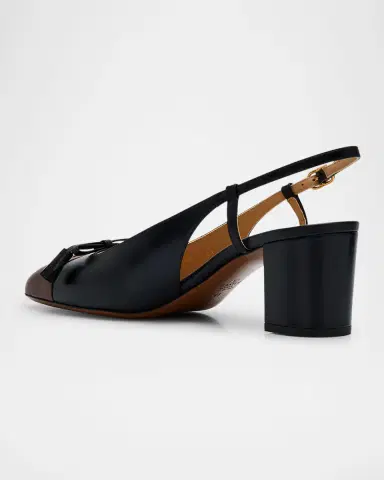 Valentino Garavani Valet Du Roi VLogo Leather Slingback Pumps | Thumbnail 4 Valentino Garavani Valet Du Roi VLogo Leather Slingback Pumps | Thumbnail 4