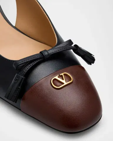 Valentino Garavani Valet Du Roi VLogo Leather Slingback Pumps | Thumbnail 5 Valentino Garavani Valet Du Roi VLogo Leather Slingback Pumps | Thumbnail 5