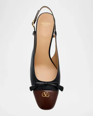 Valentino Garavani Valet Du Roi VLogo Leather Slingback Pumps | Thumbnail 6 Valentino Garavani Valet Du Roi VLogo Leather Slingback Pumps | Thumbnail 6
