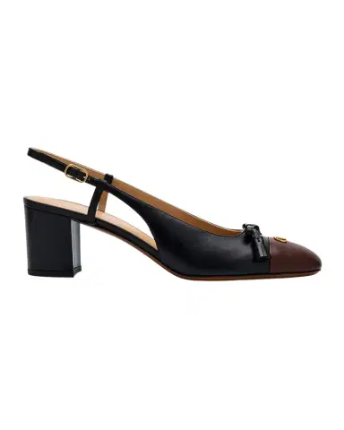 Valentino Garavani Valet Du Roi VLogo Leather Slingback Pumps | Thumbnail 1 Valentino Garavani Valet Du Roi VLogo Leather Slingback Pumps | Thumbnail 1