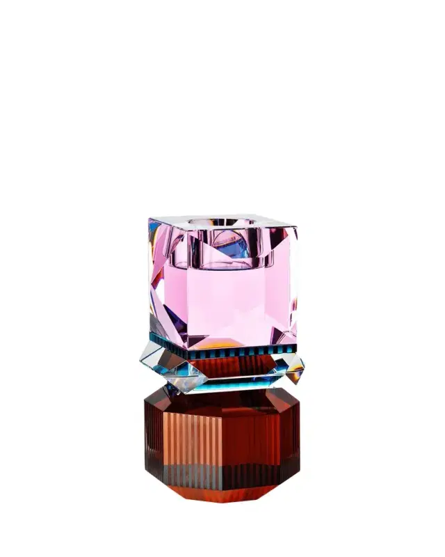 Reflections Copenhagen Dakota Tealight Holder, Brown & Rose
