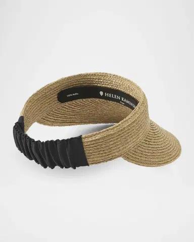 Helen Kaminski Medea Classic Straw & Ribbon Visor | Thumbnail 2 Helen Kaminski Medea Classic Straw & Ribbon Visor | Thumbnail 2