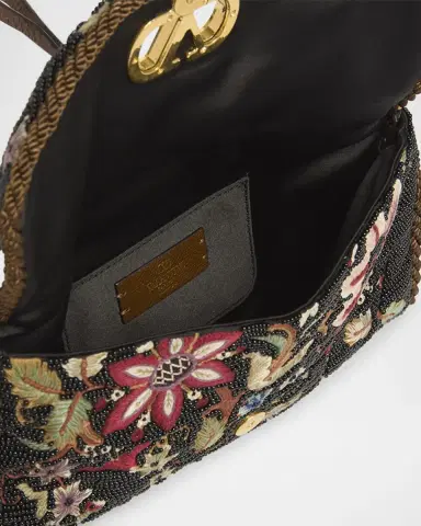 Valentino Garavani Vain Floral Beaded Shoulder Bag | Thumbnail 4 Valentino Garavani Vain Floral Beaded Shoulder Bag | Thumbnail 4