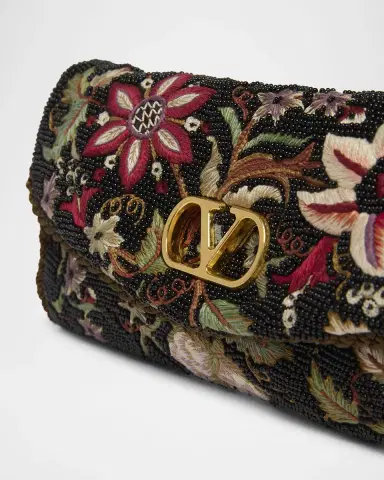 Valentino Garavani Vain Floral Beaded Shoulder Bag | Thumbnail 6 Valentino Garavani Vain Floral Beaded Shoulder Bag | Thumbnail 6