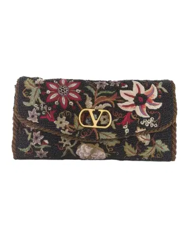 Valentino Garavani Vain Floral Beaded Shoulder Bag | Thumbnail 1 Valentino Garavani Vain Floral Beaded Shoulder Bag | Thumbnail 1