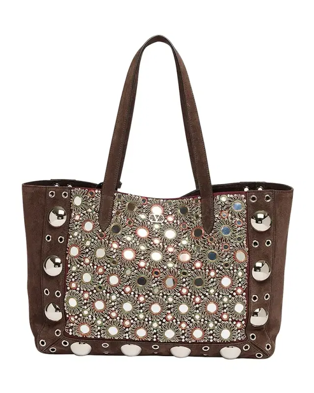 Nellcote Mirrored Suede Tote Bag