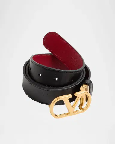 Valentino Garavani VLogo Signature Reversible Leather Belt, 30mm | Thumbnail 2 Valentino Garavani VLogo Signature Reversible Leather Belt, 30mm | Thumbnail 2