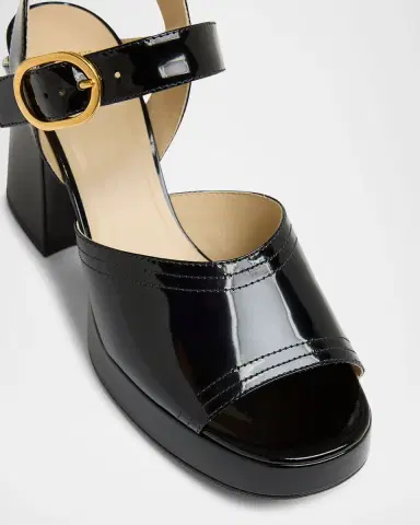 Valentino Garavani Fawcette VLogo Patent Leather Platform Sandals | Thumbnail 5 Valentino Garavani Fawcette VLogo Patent Leather Platform Sandals | Thumbnail 5