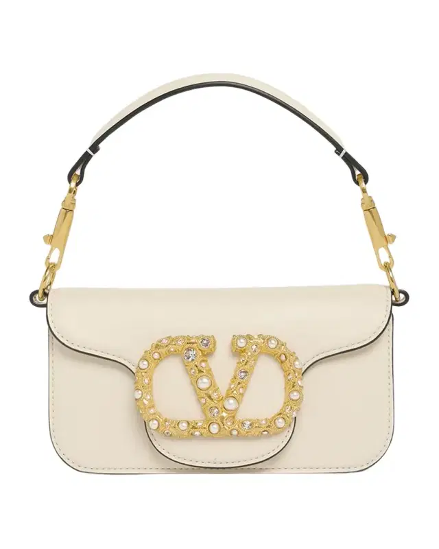 Valentino Garavani Loco Studded VLOGO Small Leather Shoulder Bag