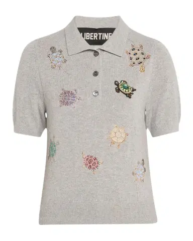 Libertine Turtle Time Cashmere Polo Sweater | Thumbnail 1 Libertine Turtle Time Cashmere Polo Sweater | Thumbnail 1