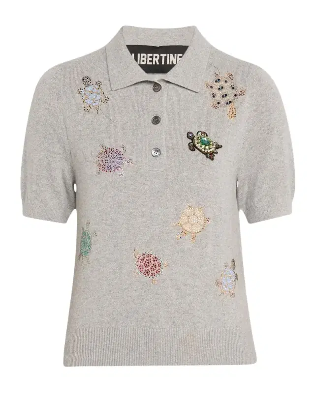 Turtle Time Cashmere Polo Sweater
