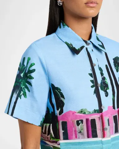 Libertine Poolside Preppy Short-Sleeve Mini Polo Dress | Thumbnail 5