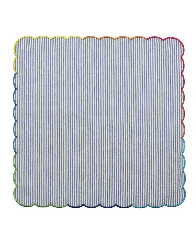 Kim Seybert Fiesta Scalloped Seersucker Napkin