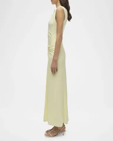 SIMKHAI Acacia Sleeveless Ruched Midi Dress | Thumbnail 6