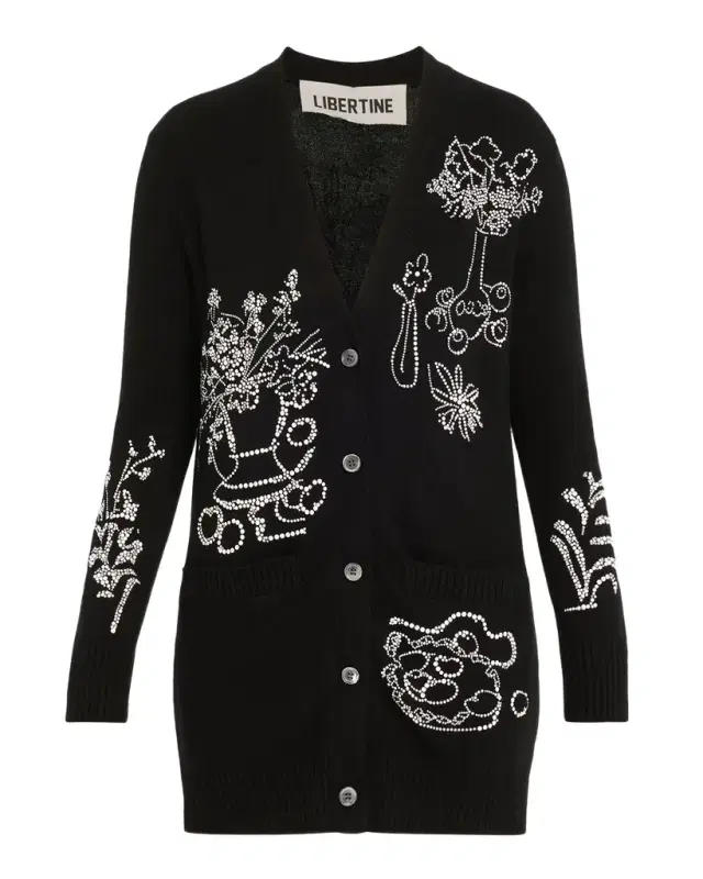 Still Life Crystal Cashmere Cardigan