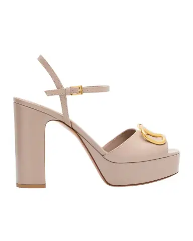 Valentino Garavani VLogo Signature Nappa Leather Platform Sandals | Thumbnail 1
