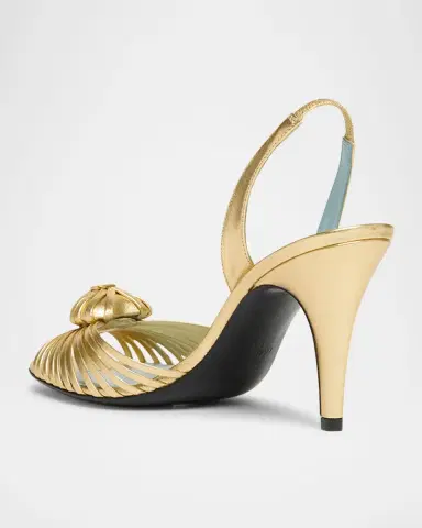 Valentino Garavani Royal Heart Logo Slingback Leather Sandals | Thumbnail 4
