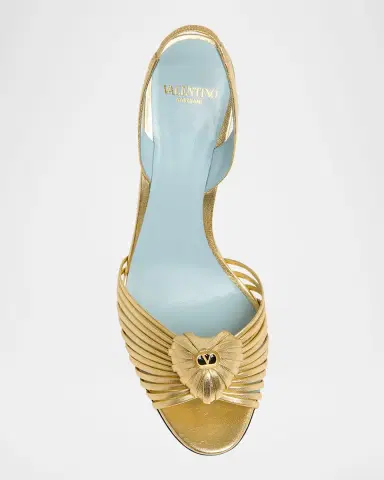 Valentino Garavani Royal Heart Logo Slingback Leather Sandals | Thumbnail 6