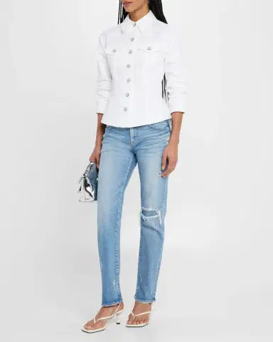 Cinq a Sept Canyon Scrunched Denim Jacket | Thumbnail 2